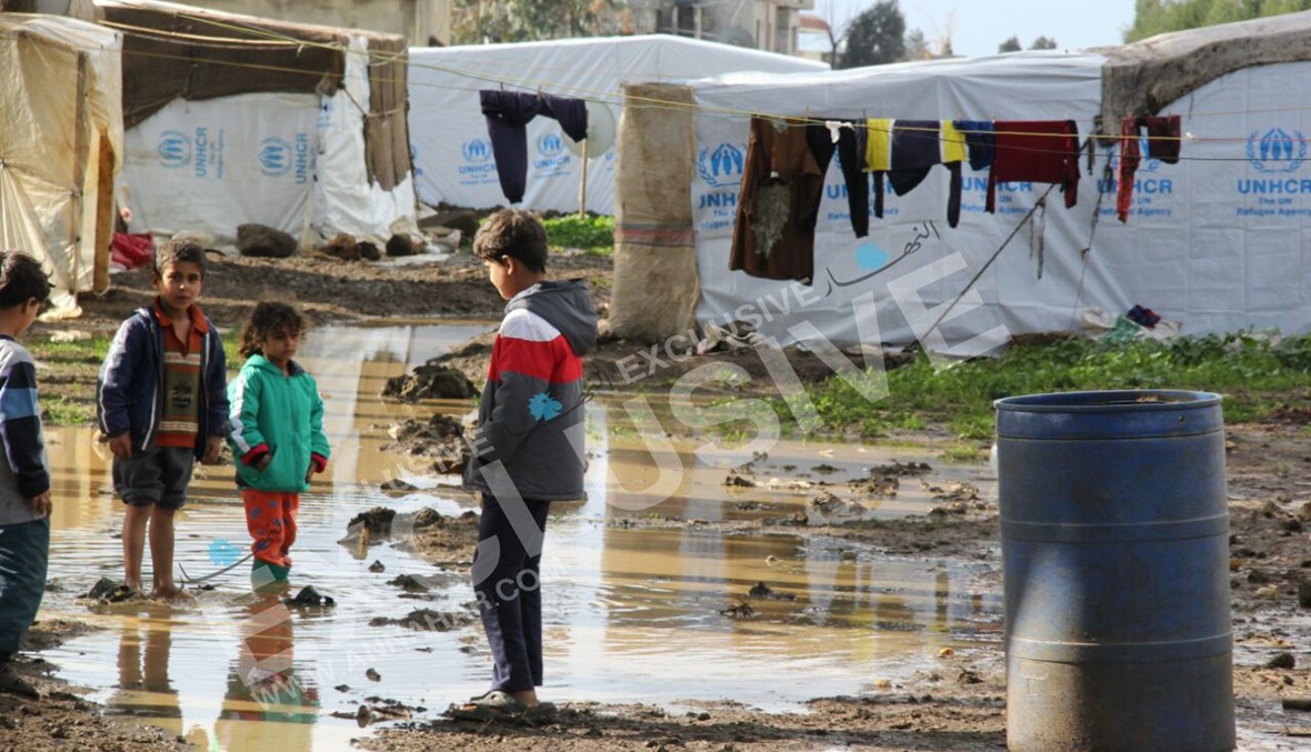 ثلوج عكارية وأمطار إجتاحت خيم اللاجئين