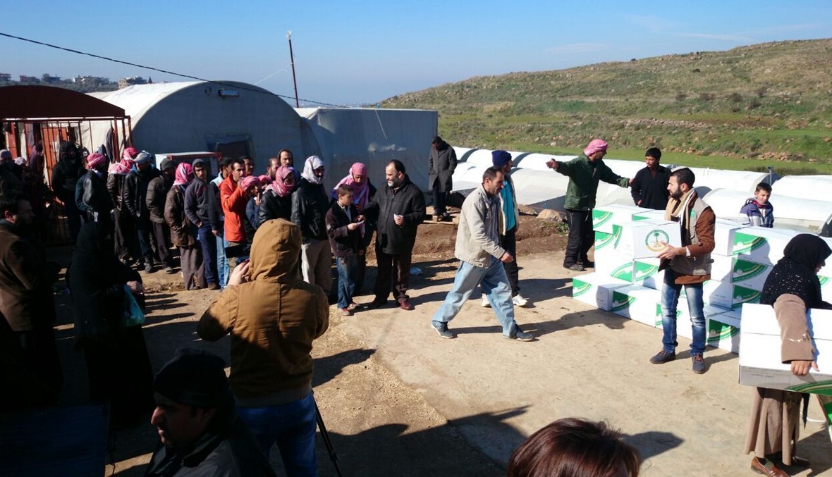 مساعدات للاجئين السوريين في عكار