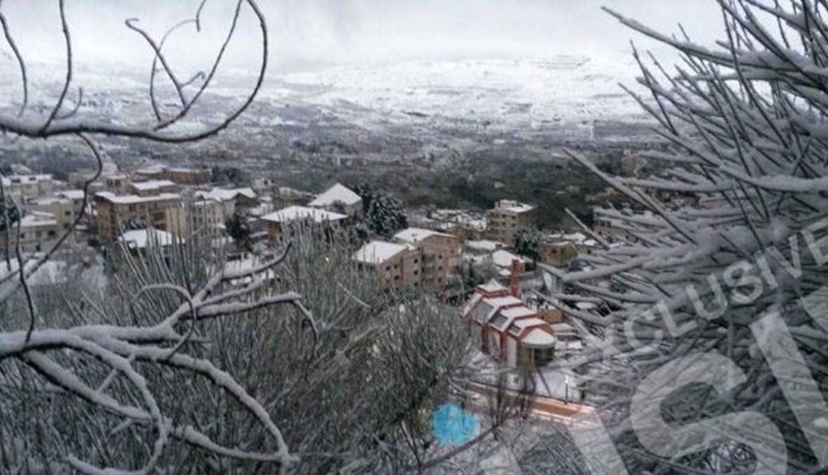 الثلج غطى 67% من مساحة لبنان