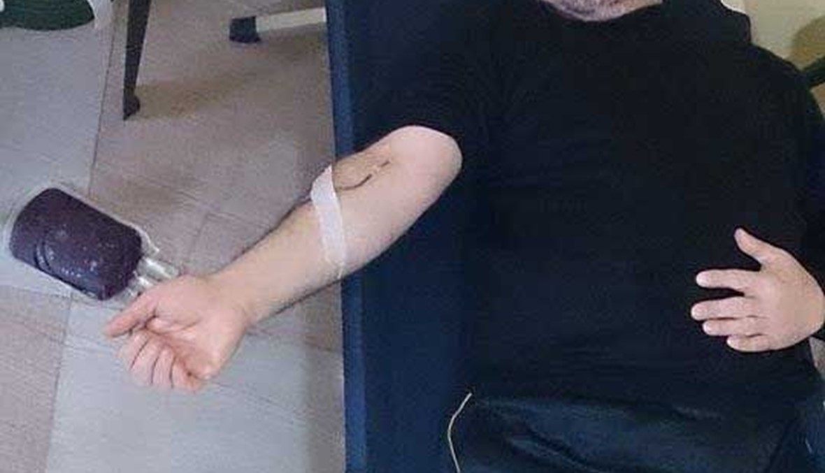 تبرع بالدم للصليب الأحمر في عكار