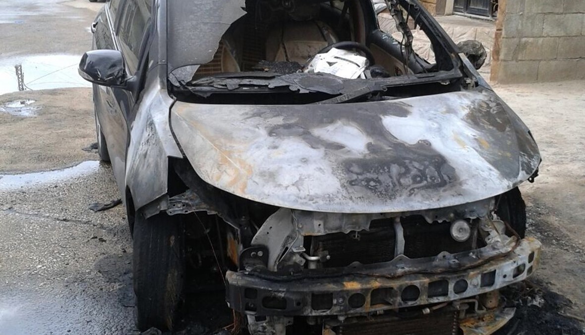 احراق سيارة نائب رئيس بلدية مشحا- عكار