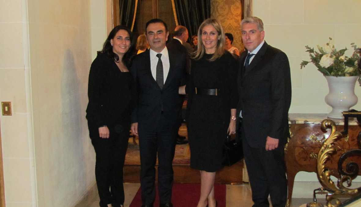 عشاء تكريمي لكارلوس غصن في السفارة اللبنانية في باريس
