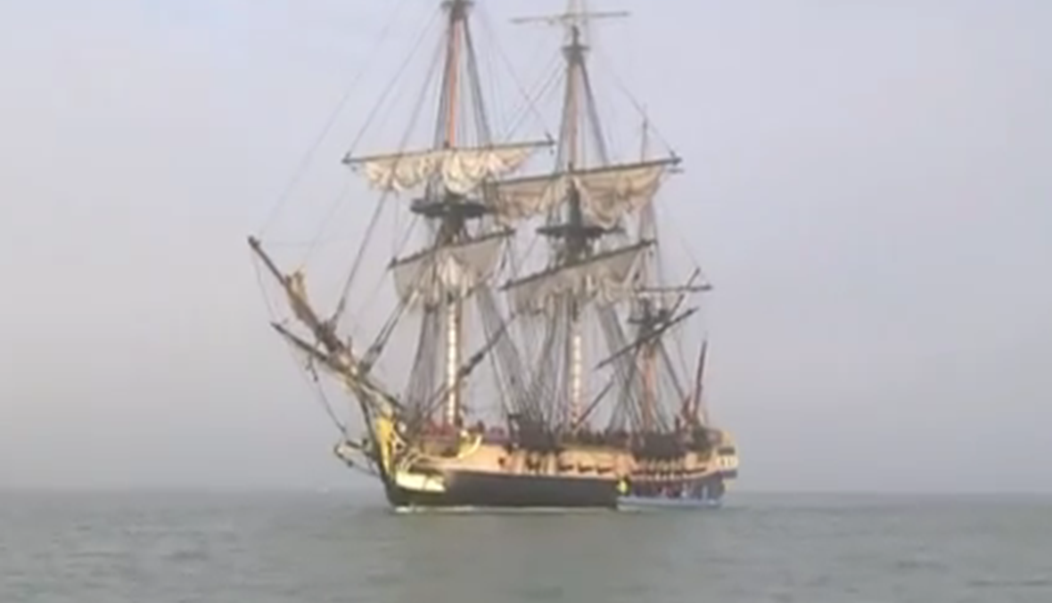 (بالفيديو) بعد 235 عاما ...الفرقاطة "ايرميون" تبحر مجددا