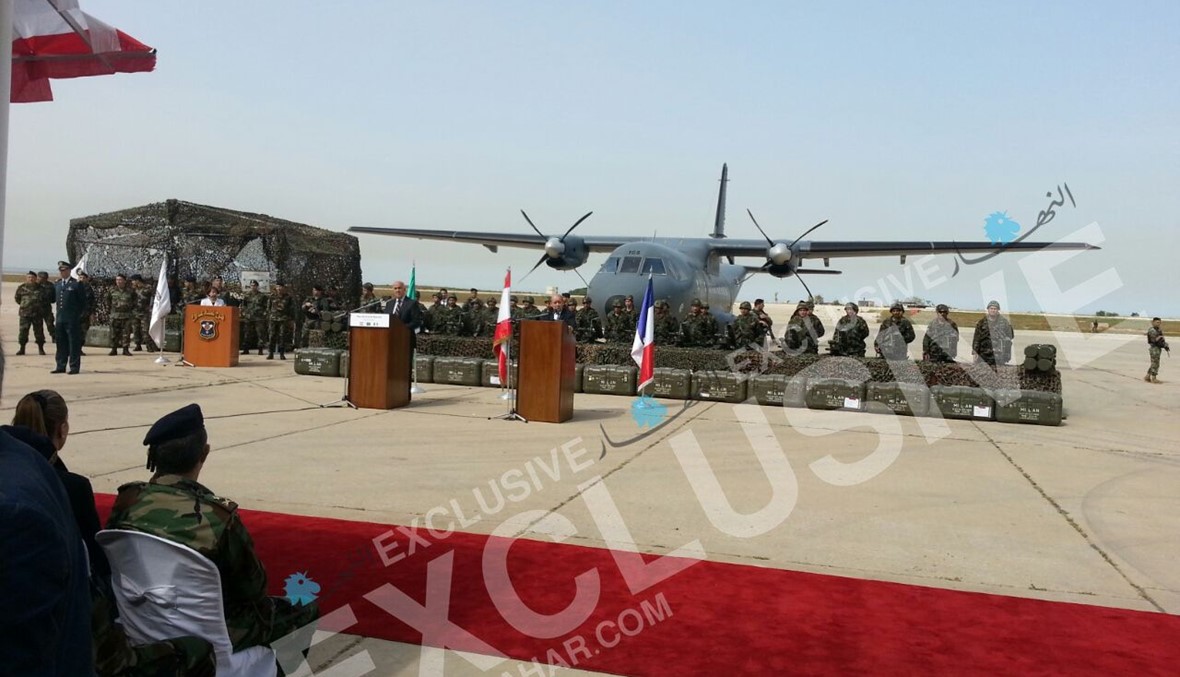 الجيش تسلم الاسلحة الفرنسية في اطار الهبة السعودية