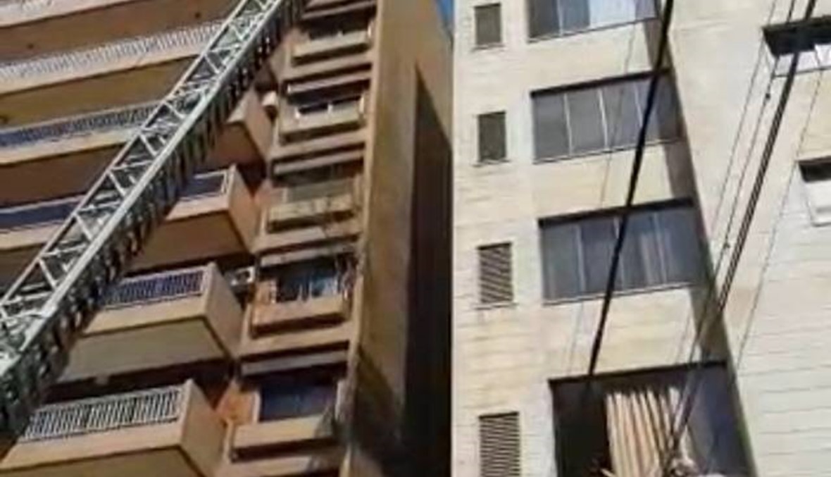 بالفيديو - هكذا أنقذ فوج الاطفاء عاملة حاولت الانتحار في المصيطبة