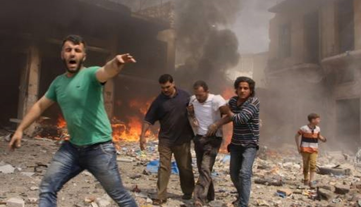 مقتل 23 شخصاً بعد تحطم طائرة حربية خلال قصفها مدينة اريحا السورية