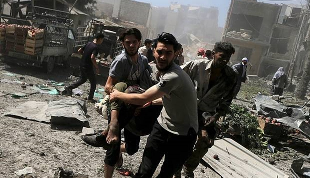 منظمة حقوقية تطالب بحظر الاسلحة عن دمشق بعد غارات النظام الدامية