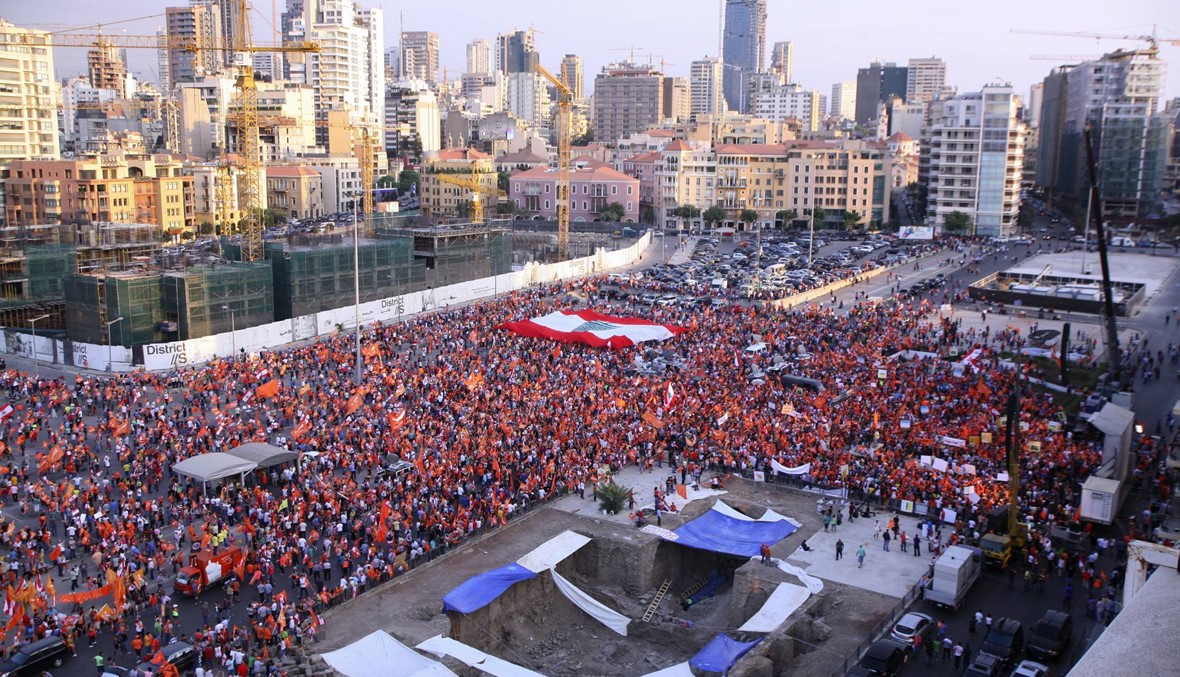 الحشد العوني: بعد بيروت "قصر الشعب" نفي أميركي لأي دور في التظاهرات