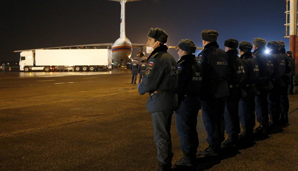 وصول جثامين 144 ضحية من الطائرة الروسية المحطمة الى روسيا