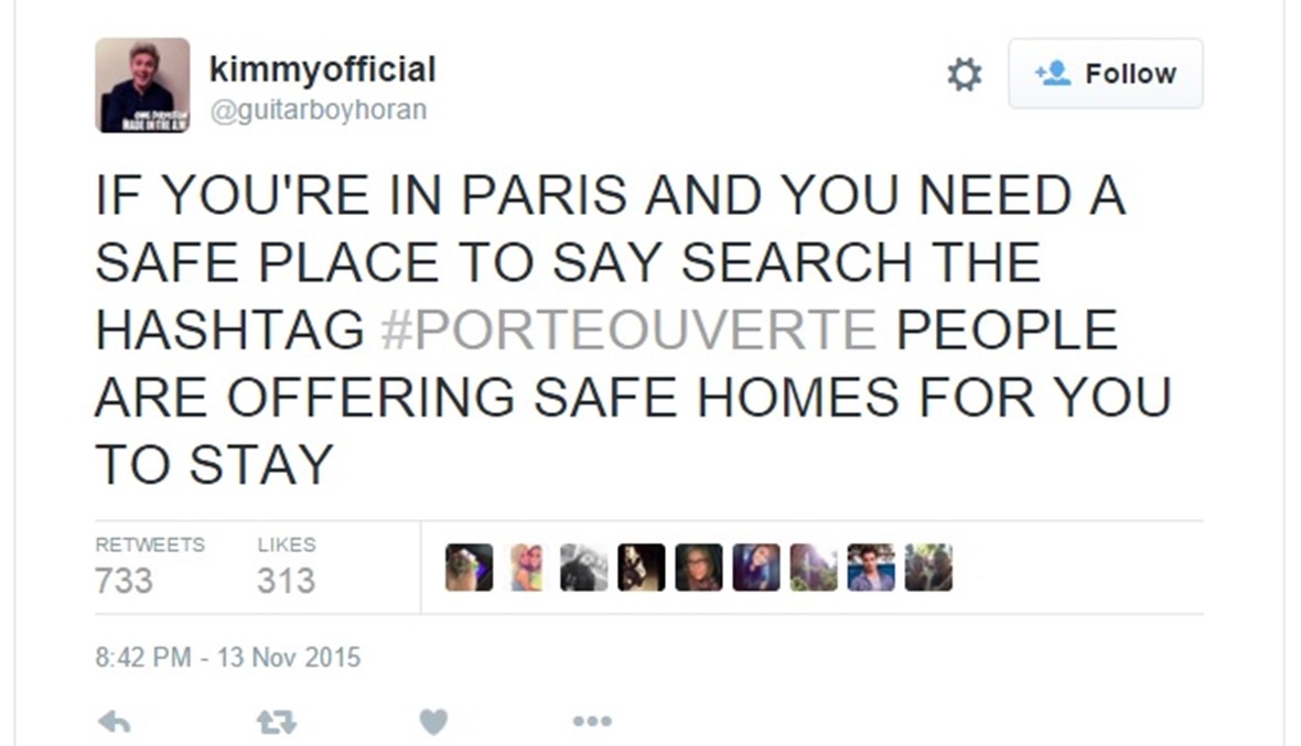 الارهاب يبسط الفوضى والباريسيون يعرضون المأوى على الغرباء عبر "تويتر"
