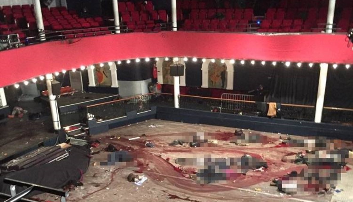 هذه الصورة الاولى من داخل مسرح الباتاكلان بعد المجزرة