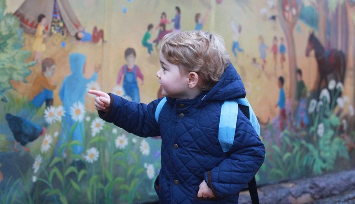 شاهدوا الأمير جورج في يومه الأول بروضة الأطفال