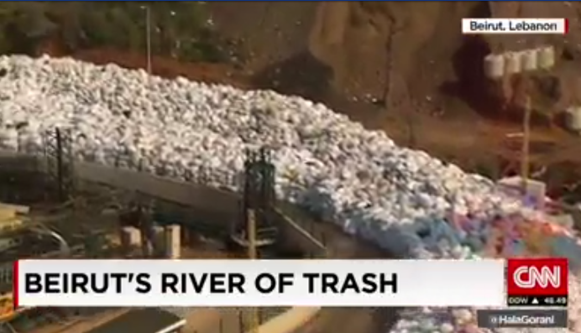 نهر النفايات في بيروت على CNN