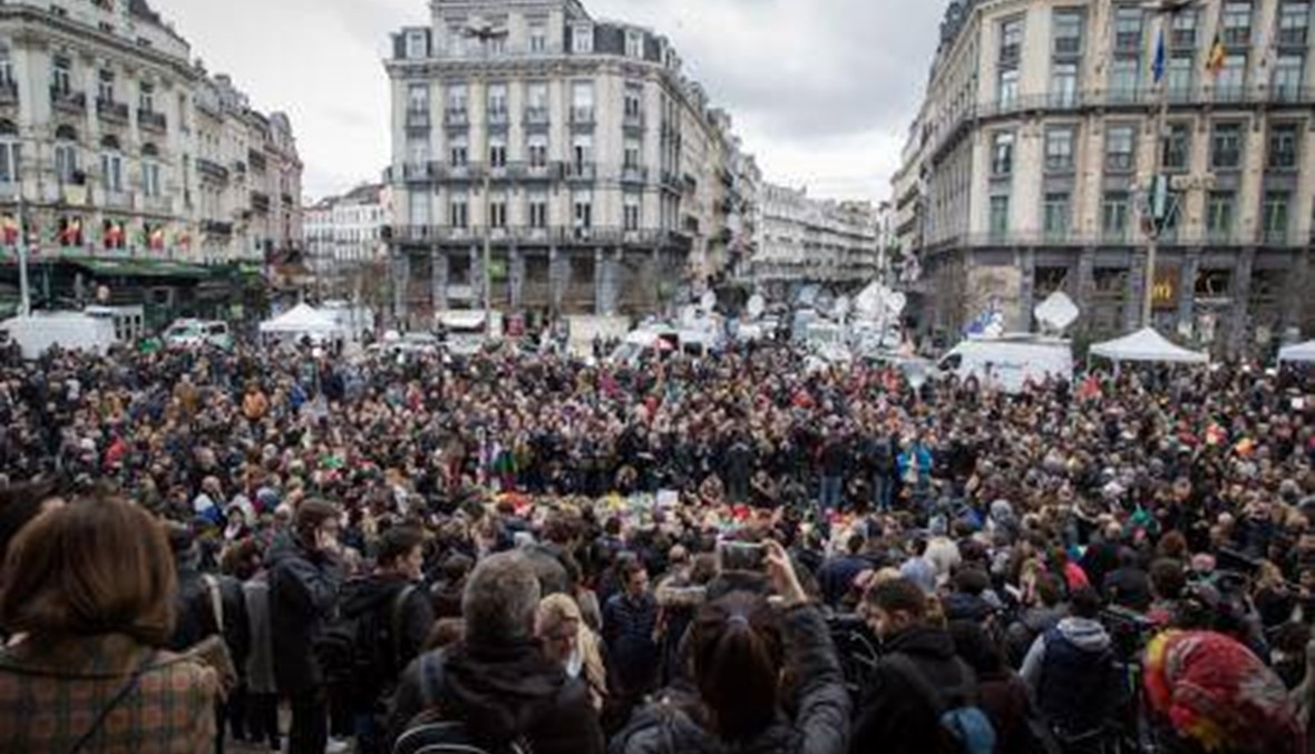 البلجيكيون وقفوا دقيقة صمت في ذكرى ضحايا اعتداءات بروكسيل