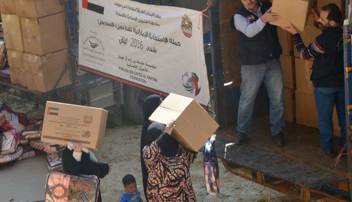مساعدات لـ 1000 أسرة في طرابلس من سفارة الإمارات