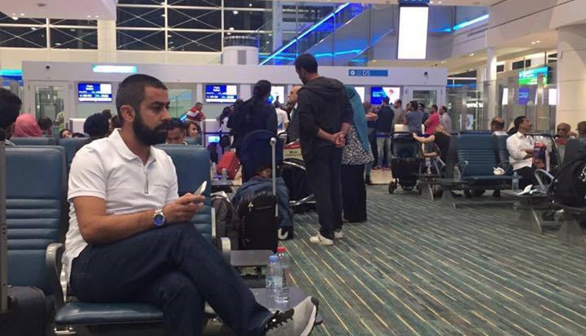 بالصور: أوقات عصيبة عاشها لبنانيون في مطار دبي