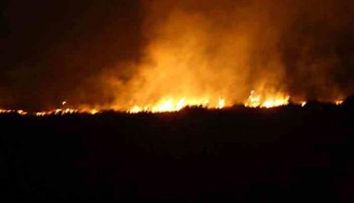أهالي حرار والقرى المجاورة يناشدون الجيش والدفاع المدني: النيران تهدد الأشجار