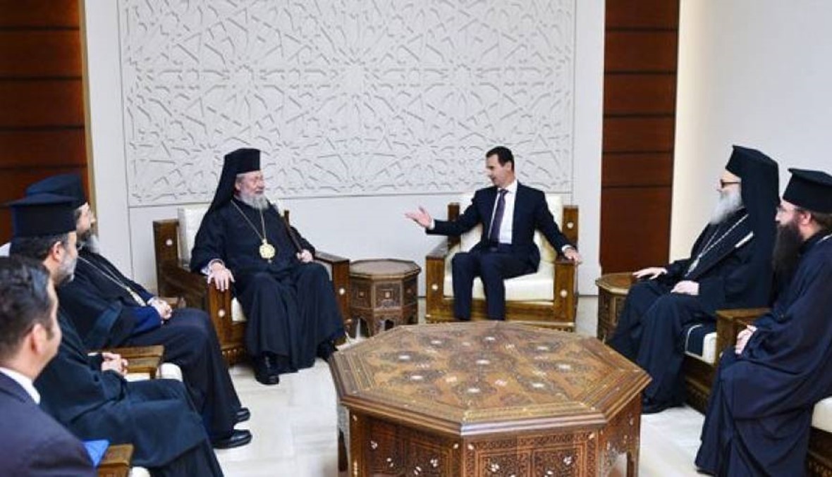 الأسد يستقبل رئيس أساقفة قبرص خريسوستوموس والبطريرك يوحنا العاشر