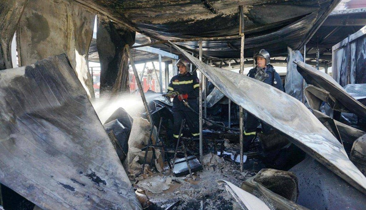 حريق في مخيم موريا... مهاجرون غاضبون اشعلوا النار بمستوعبات خدمة اللجوء