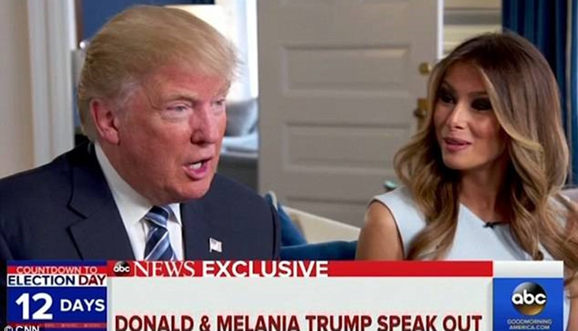 دونالد ترامب يفاجئ زوجته في مقابلة تلفزيونية... فماذا قال لها؟