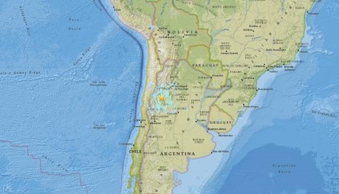 زلزال آخر... الارجنتين تهتز قرب الحدود مع تشيلي