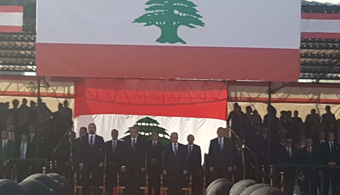 بالصور: لبنان يحتفل باستقلاله الـ73... 4 كراسٍ، خلوة وتحية