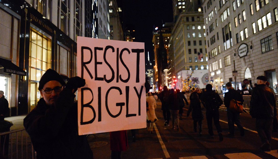 الاف المتظاهرين المعارضين لترامب يحتشدون في نيويورك