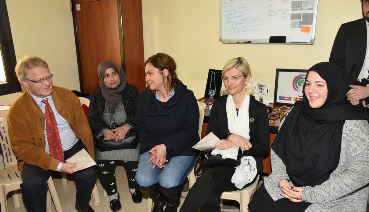 وزيرة التنمية الدانماركية اطلعت على اوضاع اللاجئين السوريين في عكار