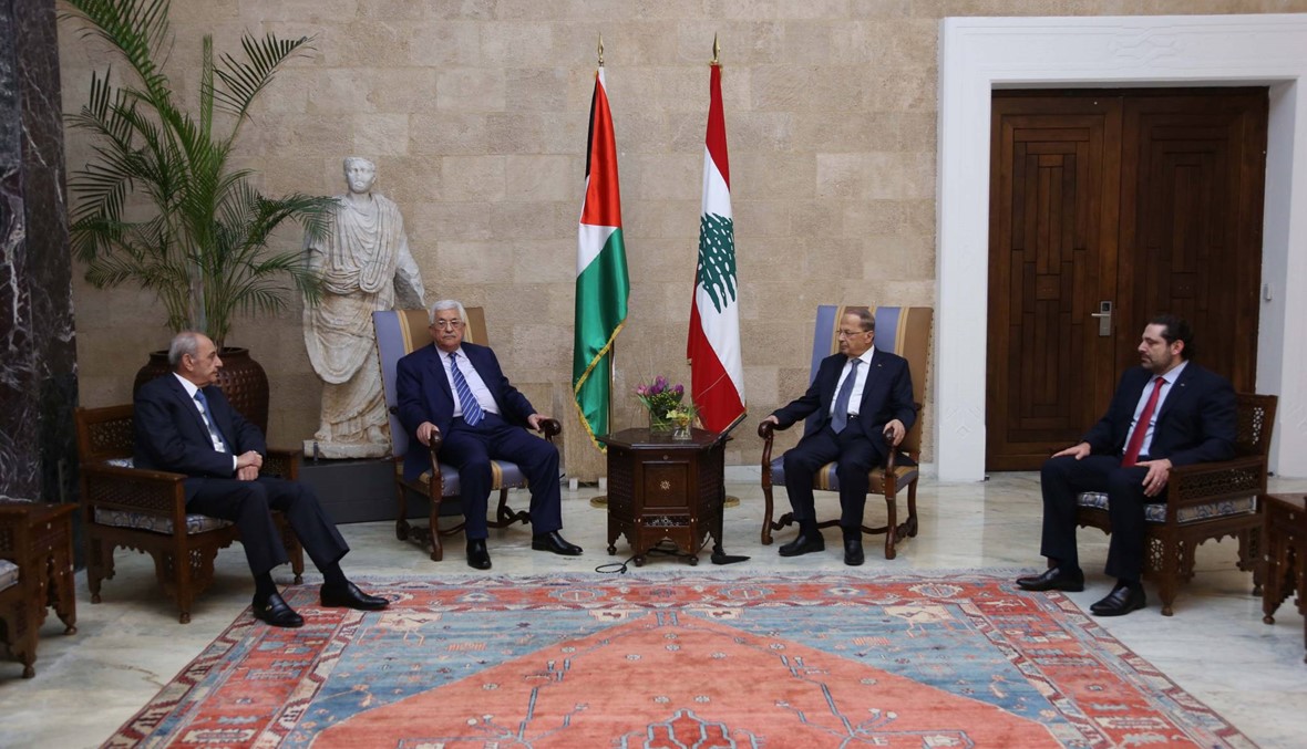 محمود عباس في قصر بعبدا وعون: سنواصل العمل للوصول الى السلام الذي تستحقونه