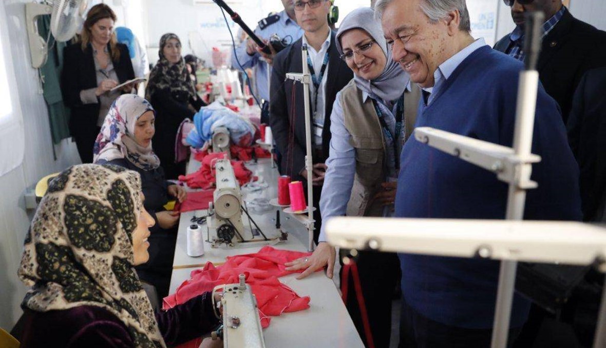 غوتيريش يتفقد اللاجئين السوريين في الاردن... "التضامن العربي مهم جدا"