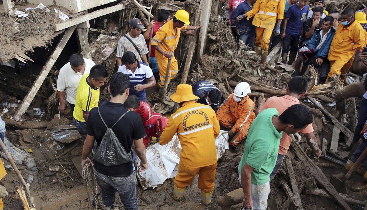 ارتفاع حصيلة انزلاق التربة في كولومبيا الى 254 قتيلا بينهم 43 طفلا