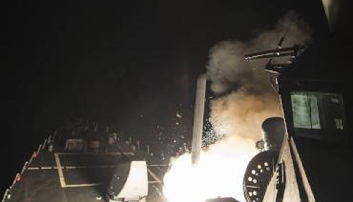 بالفيديو - لحظة اطلاق صواريخ الـ"توماهوك" باتجاه سوريا