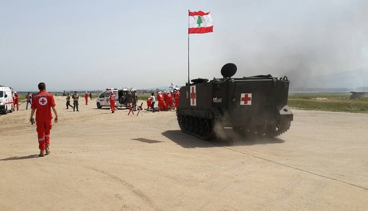 مناورة تدخل واسعاف للجيش اللبناني  في قاعدة القليعات الجوية