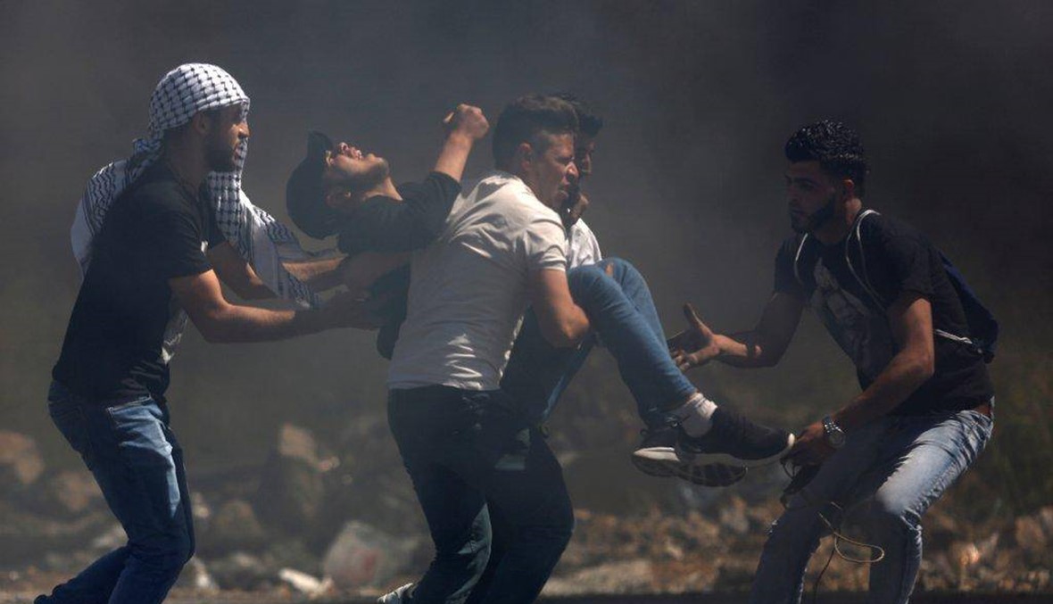رام الله: مواجهات عنيفة بين متظاهرين فلسطينيين والجنود الاسرائيليين