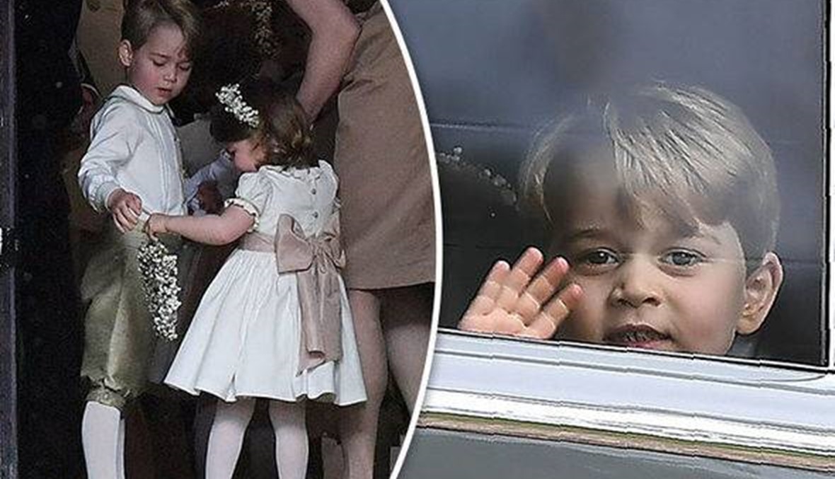 بالصور- الأمير جورج والأميرة شارلوت وصيفا بيبا ...How cute