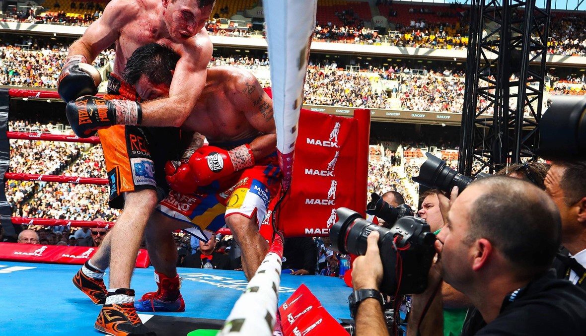 بالصور: اوسترالي مغمور ينتزع لقب الملاكمة من باكياو