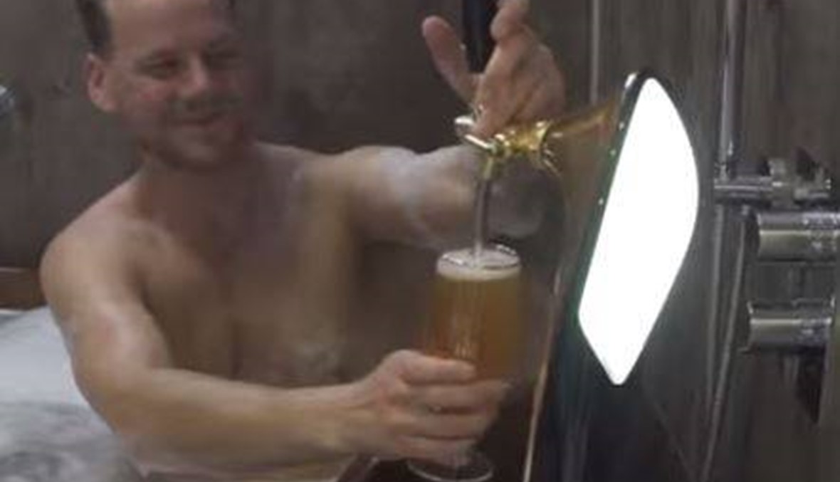 بالفيديو- منتجع خاص للتمتع بحمام من البيرة!