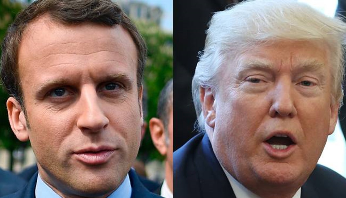 ترامب وماكرون يناقشان الوضع في سوريا والإرهاب خلال زيارة لباريس