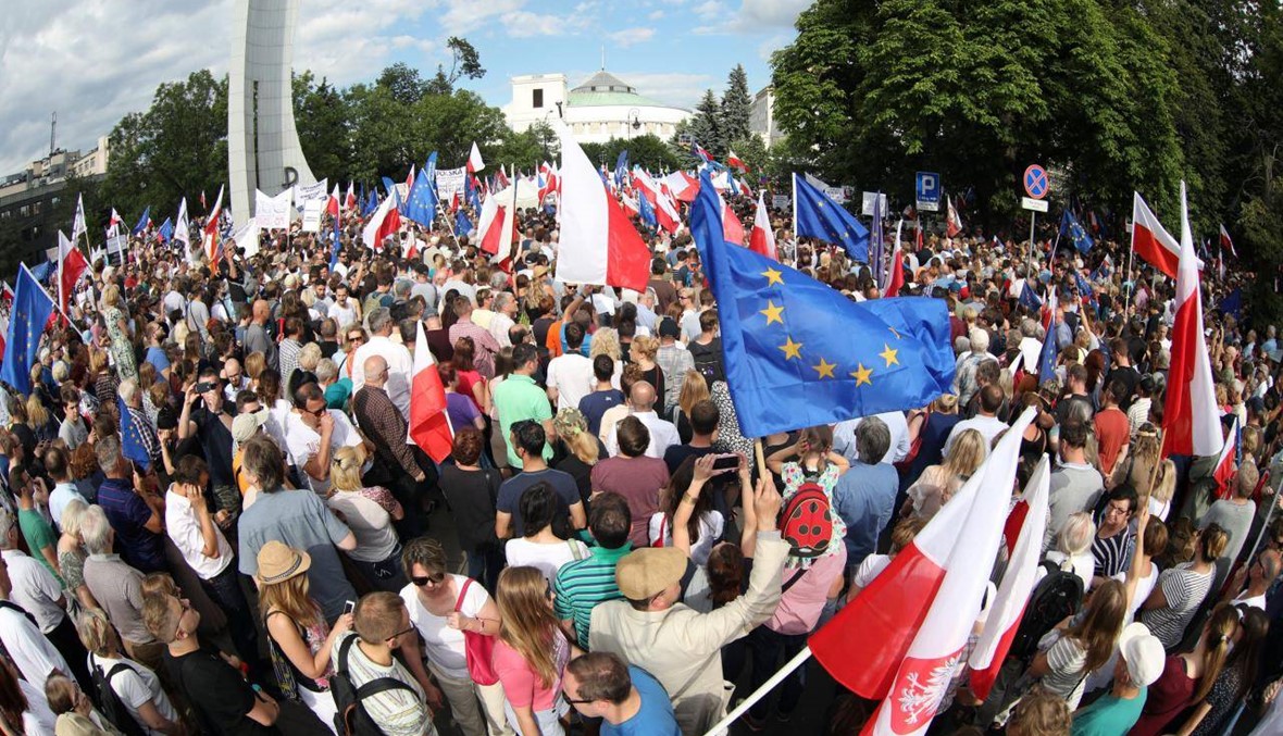 مظاهرة في وارسو ضد إصلاح النظام القضائي