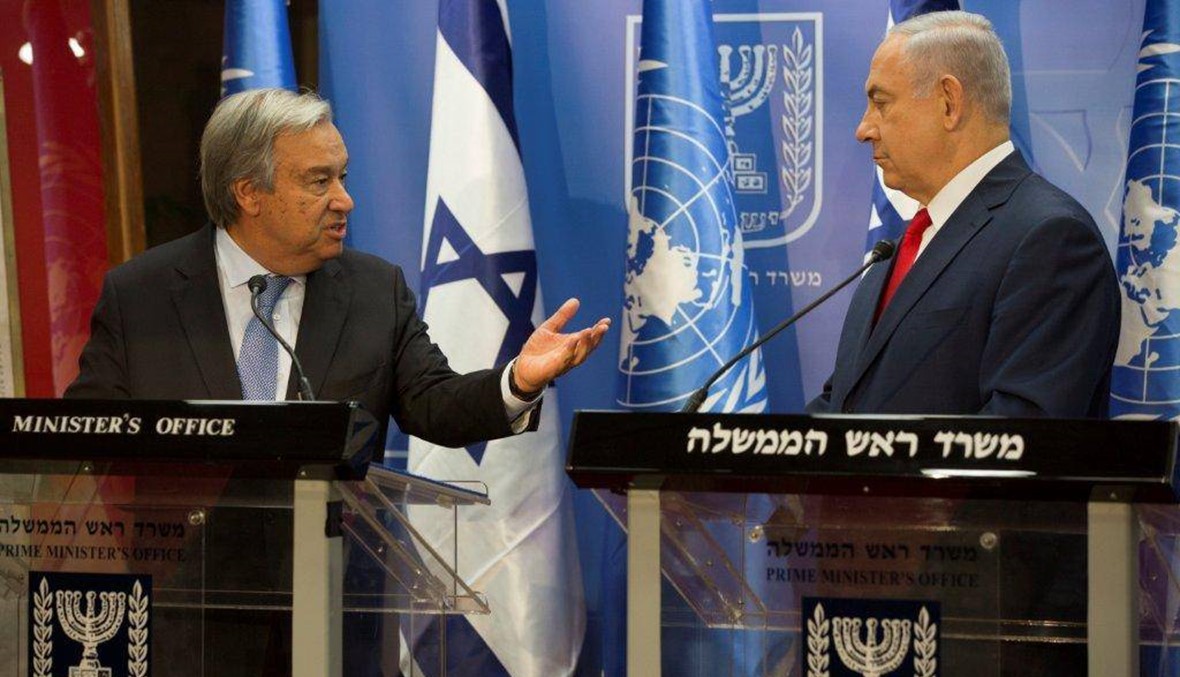 غوتيريش إلتقى نتانياهو... إسرائيل تركّز على "اليونيفيل" و"حزب الله"