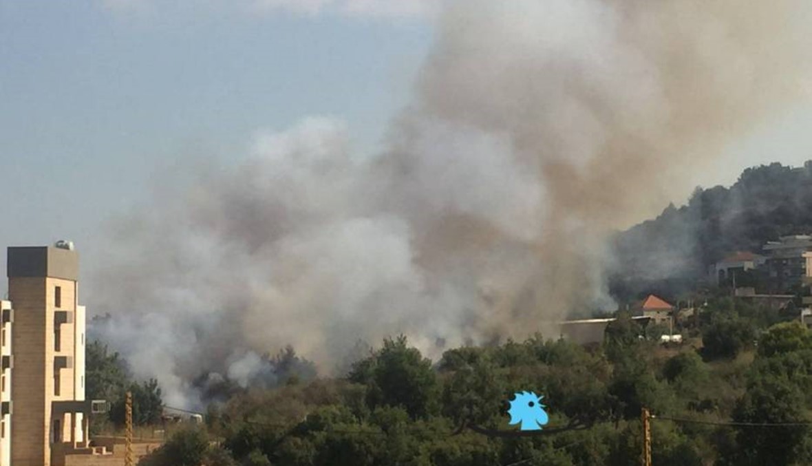 حريق على المسلك الشرقي لأوتوستراد أدما