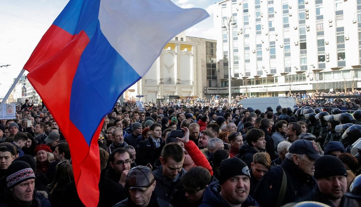 الشرطة الروسية اعتقلت العشرات خلال مسيرة مناهضة لبوتين