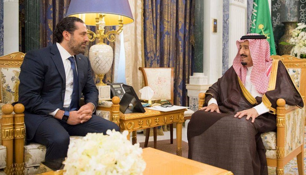 بالصور- الملك سلمان استقبل الحريري في الرياض