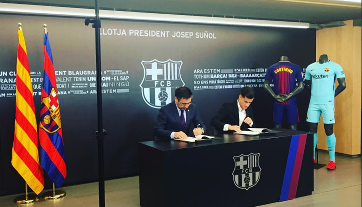 بالفيديو: كوتينيو يوقّع رسمياً مع برشلونة