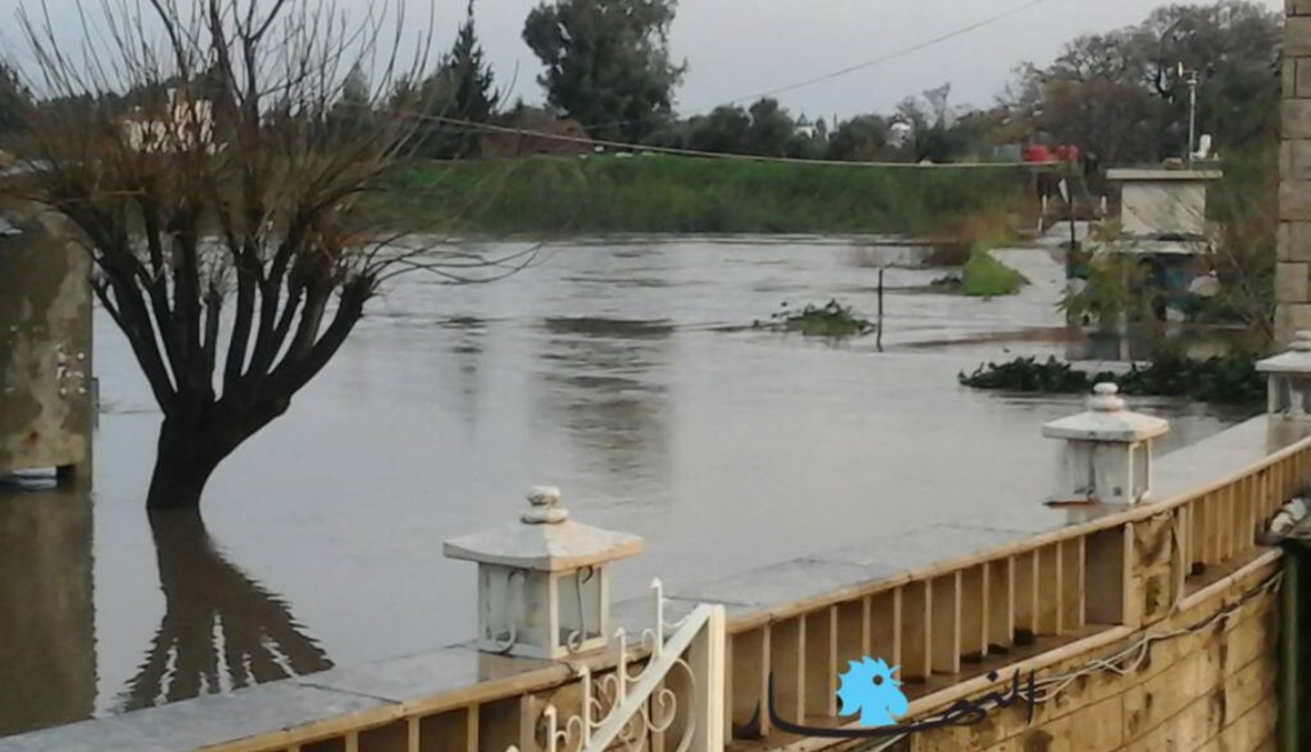 بالصور: منسوب الانهار يجتاح المنازل والاراضي الزراعية في عكار