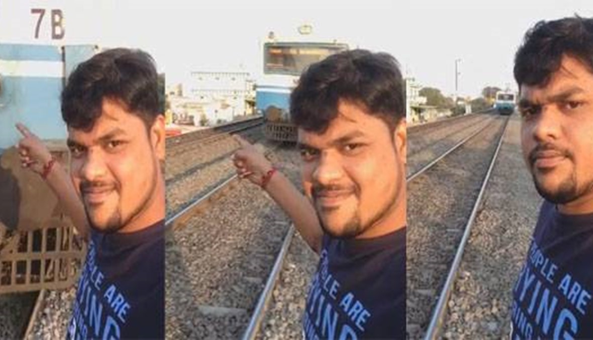 شاب متهور يوثق بالفيديو لحظة اصطدام القطار به والسبب "سيلفي"