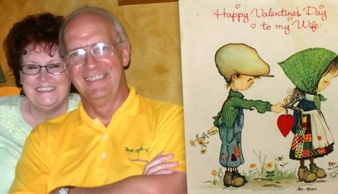 يحتفل مع زوجته بعيد الحبّ ويُرسل إليها البطاقة نفسها منذ 39 سنة!