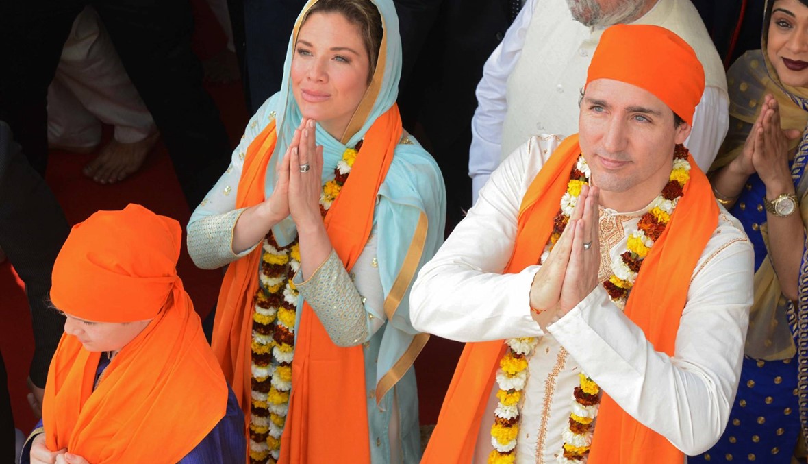 ترودو في الهند باللباس التقليديّ... إنّها السخرية! (صور)