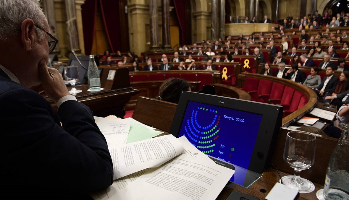 كاتالونيا: البرلمان تبنّى مذكرة... الإقليم "دولة مستقلّة" وبوتشيمون "المرشّح الشرعي"