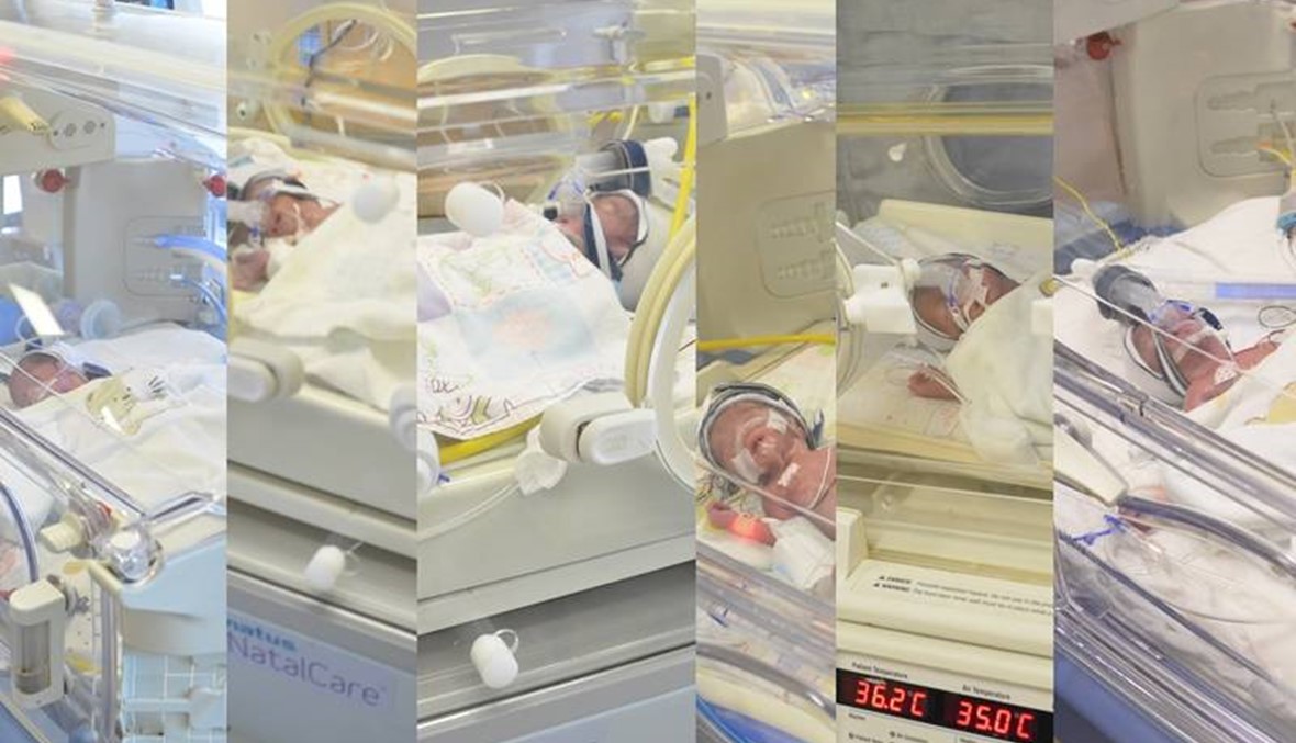 أول حالة نادرة في لبنان... ولادة ستة أطفال توائم بصحة جيدة و"الاتكال ع الله"